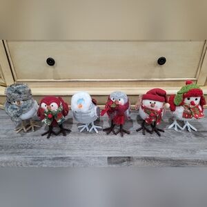 Festive Bird Figurine Set